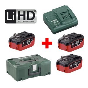 METABO Basic Set 18V LiHD (3x akumulátor 5.5Ah+nabíječka ASC 30-36+MetaLock II) 685069