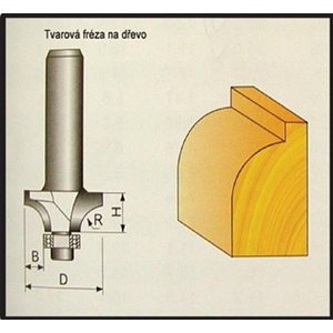 Fréza HM P70718 rádiusová 15,9mm s ložiskem