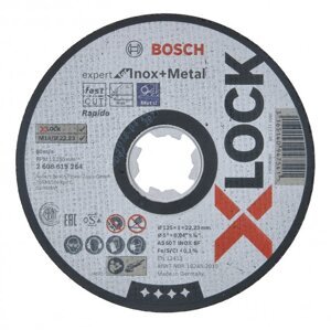 BOSCH řezný kotouč 125x1x22,23mm X-LOCK, Expert for Inox +Metal, 2608619264