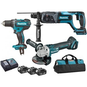 MAKITA DLX3078TX1 aku sada DGA504+DHR241+DDF482 LI-Ion 18V