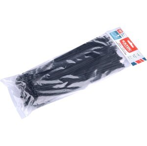 EXTOL PREMIUM 8856258 pásky stahovací černé, rozpojitelné, 300x7,2mm, 100ks, nylon