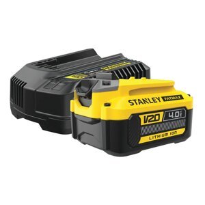 STANLEY FATMAX SFMCB14M1-QW startovací sada 18V baterie 4Ah + nabíječka V20, ORIGINÁL