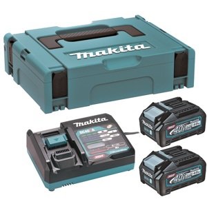 MAKITA sada baterií a nabíječky XGT LiIon 40V 2x 4Ah, 191J97-1, ORIGINÁL