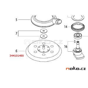 METABO 344101480 brusná deska na suchý zip pro DSX 150