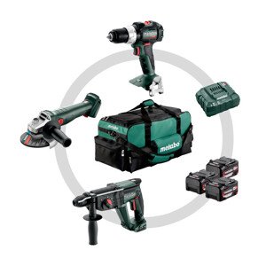 METABO combo set 3.1 sada aku nářadí pro stavebnictví 3x LiIon 18V 5,2Ah 685212000