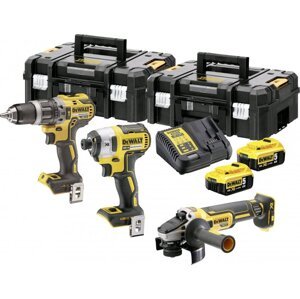 DeWALT DCK384P2T aku kombo sada DCD796+DCF887+DCG405 18V XR 2x5,0Ah TStak