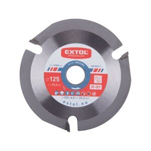 EXTOL PREMIUM 8803284 kotouč řezný / frézovací s SK plátky 125x4x22,2mm