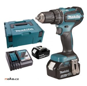 MAKITA DHP485RTJ aku bezuhlíkový příklepový šroubovák Li-ion LXT 18V/5,0 Ah,Makpac