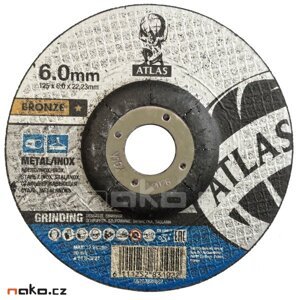 ATLAS 125x6.0 A24R BF27 brusný kotouč na ocel a nerez 66252828867