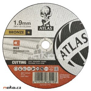 ATLAS 230x1.9 A46T BF41 řezný kotouč na nerez a ocel 66252821753