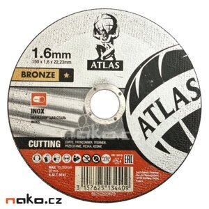 ATLAS 150x1.6 A46T BF41 řezný kotouč na nerez a ocel 66252829679