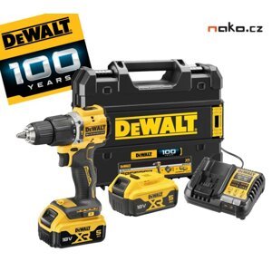 DeWALT DCD100YP2T bezuhlíková příklepová aku vrtačka 18V XR LiIon 2x5Ah k výročí 100 let