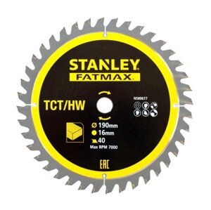 STANLEY FATMAX STA13365 vidiový pilový kotouč TCT/HM 190x16mm 40Z