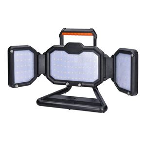 SOLIGHT WM-50W-RE aku LED reflektor 50W, 5000lm, otvírací, přenosný, nabíjecí