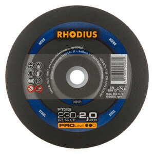 RHODIUS 230x2.0 FT33 PROline řezný kotouč na ocel