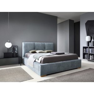 Comforteo Postel Sierra 140x200 cm, standardní čelo 106 cm, verze slim, s úložným prostorem + zvedací rošt, F4 nožky chrom, Infinity 15