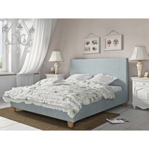 Comforteo Postel Basic 160x200 cm, standardní čelo 106 cm, verze slim, s úložným prostorem + zvedací rošt, C4 nožky dřevěné - buk, Orion 19