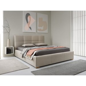 Comforteo Postel Stella 180x200 cm, standardní čelo 106 cm, verze standard, s úložným prostorem + zvedací rošt, F4 nožky chrom, Metro 84