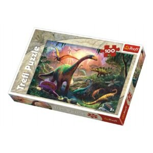 Trefl Puzzle Dinosauři 100 dílků 41x27,5cm v krabici 29x20x4cm