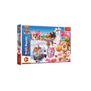 Trefl Puzzle Paw Patrol/Tlapková patrola Skye v akci 41x27,5cm 100 dílků v krabici 29x19x4cm