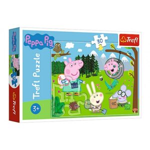 Trefl Puzzle Prasátko Peppa/Peppa Pig Výlet do lesa 27x20cm 30 dílků v krabičce 21x14x4cm