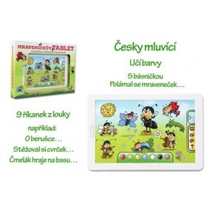 Teddies Mravenečkův tablet plast 30x20x2cm na baterie se zvukem v krabici 38x28x4,5cm