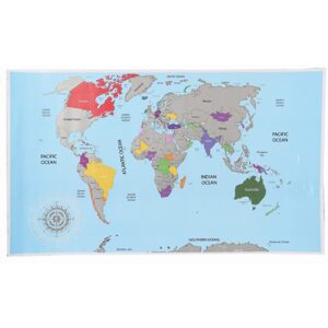 Stírací mapa světa