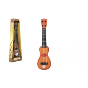 Teddies Ukulele/kytara plast 39cm s trsátkem 2 barvy v krabičce 12x40x5cm