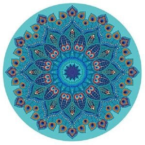 Podložka na jógu kulatá mandala Azure 70cm