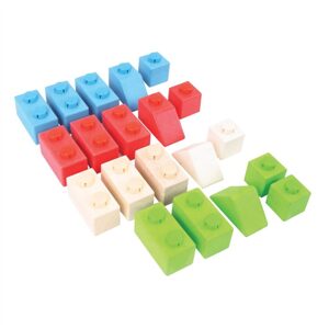 Bigjigs Toys Bigjigs Baby Dřevěné Spojkostky - Primary set