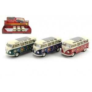 Teddies Autobus Kinsmart Volkswagen Classical kov 18cm asst 3 barvy 6ks v boxu