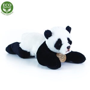 RAPPA Plyšová panda ležící 18 cm ECO-FRIENDLY