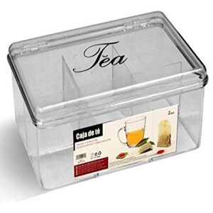 BigBuy Home Krabice na čaj Transparentní