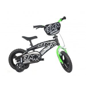 DINO Bikes Dětské kolo Dino Bikes BMX 125XL černo-zelené 12