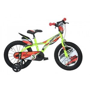 DINO Bikes Dětské kolo Dino Bikes 614-RP Raptor 14 neon yellow