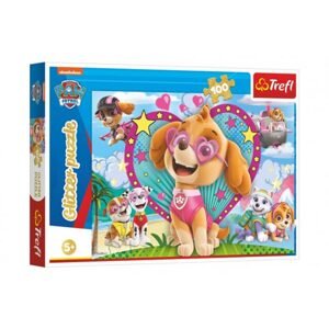 Trefl Puzzle Paw Patrol/Tlapková patrola třpytivé 100 dílků 48x34cm v krabici 33x23x4cm