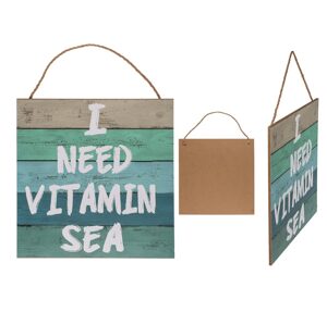 Dřevěná cedule, I need vitamin sea, Potřebuji vitamínové moře,
