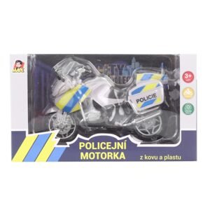 Motorka policejní kovová 12 cm