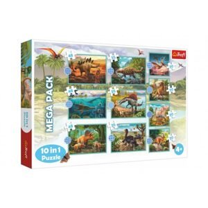 Trefl Puzzle 10v1 Seznamte se se všemi dinosaury v krabici 40x27x6cm