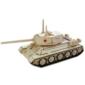 Woodcraft construction kit Woodcraft Dřevěné 3D puzzle tank T-34 P