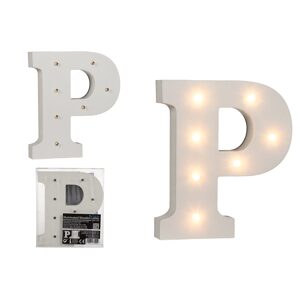Osvětlené dřevěné písmeno P