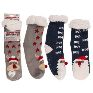 Dámské pohodlné ponožky, sob a Santa Clause