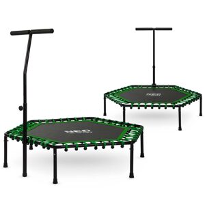 Neo-Sport Fitness trampolína s rukojetí 127 cm - šestihranná zelená