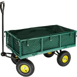 tectake 400973 zahradní přepravní vozík 350kg - zelená zelená kov