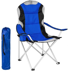 tectake 401050 kempingová židle polstrovaná - modrá - modrá