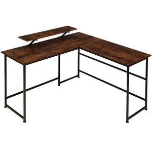 tectake 404229 psací stůl melrose 140x130x76,5cm - Industriální dřevo tmavé, rustikální - Industriální dřevo tmavé
