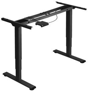 tectake 404313 výškově nastavitelný rám stolu twain 110-168x60x60-125cm - černá - černá