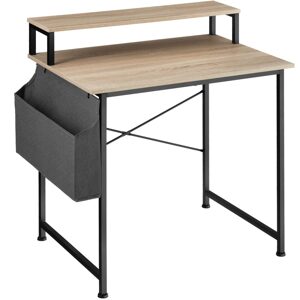 tectake 404662 psací stůl s policí a látkovým úložným boxem - Industrial světlé dřevo, dub Sonoma - Industrial světlé dřevo