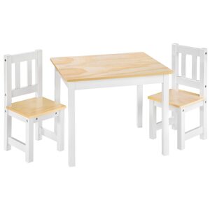tectake 402376 sestava alice dvě židle a stůl - bílá bílá dřevotříska MDF