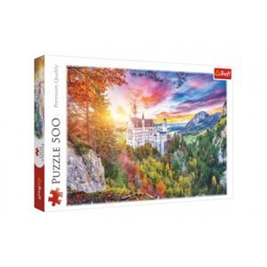 Trefl Puzzle Pohled na zámek Neuschwanstein, Německo 500 dílků 48x34cm v krabici 40x26,5x4,5cm